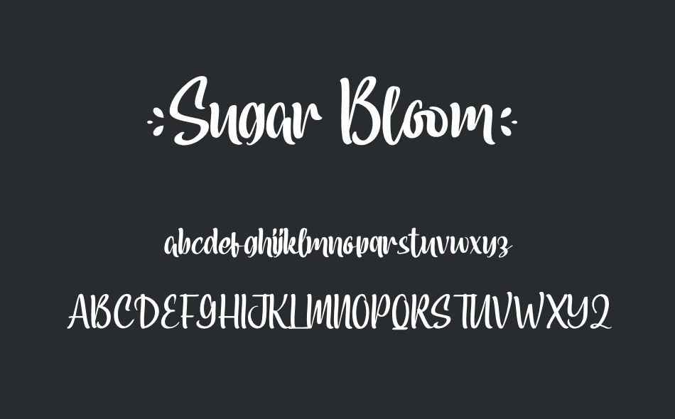 Sugar Bloom font