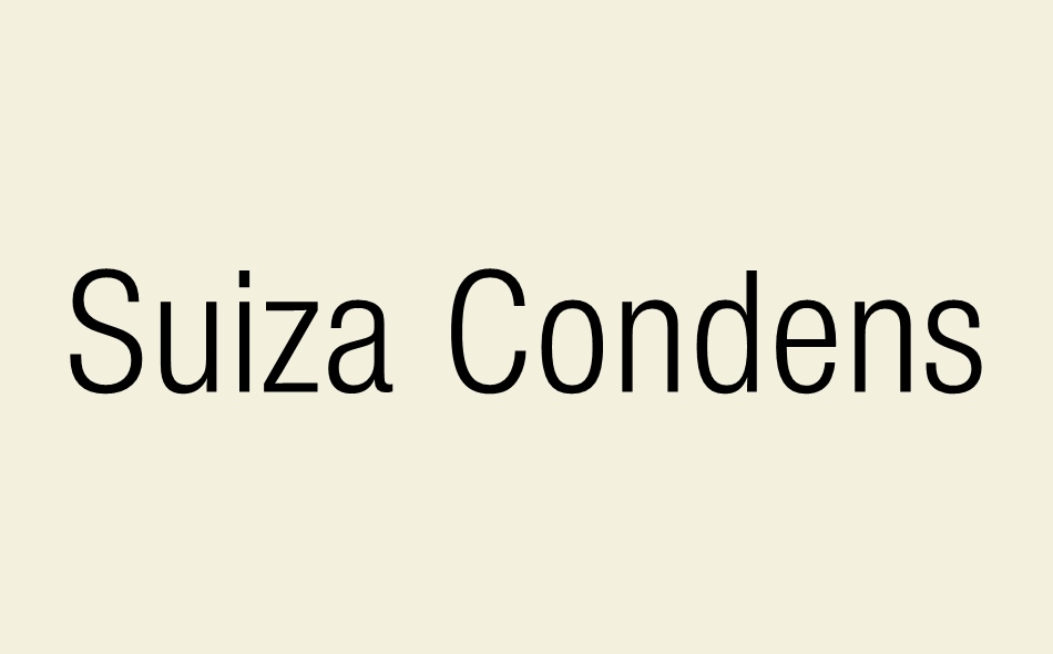 Suiza Condensed font big