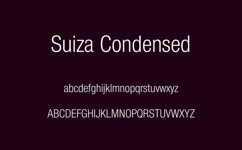 Suiza Condensed font