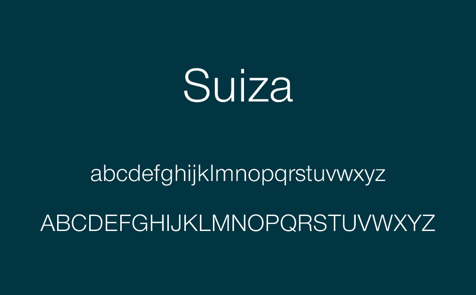 Suiza font