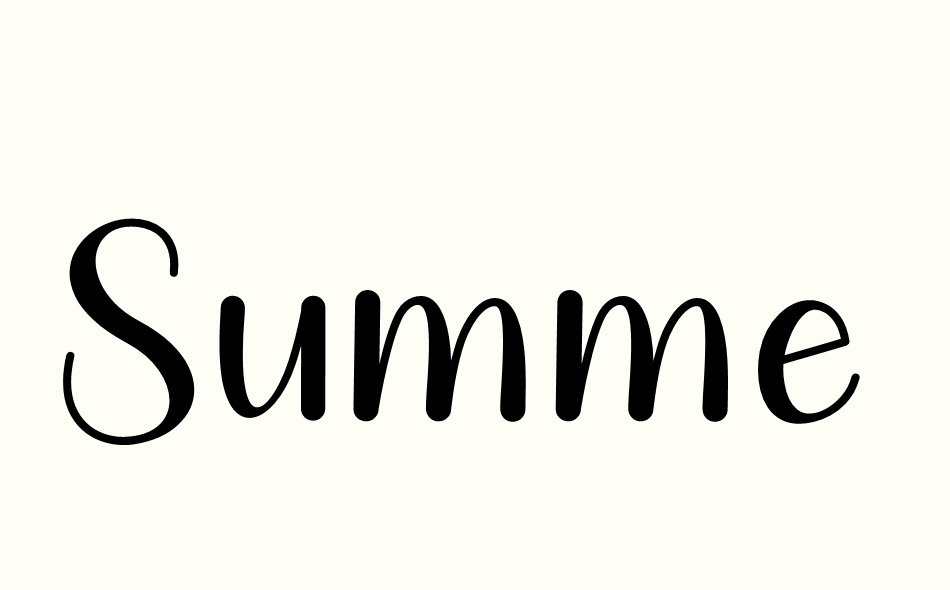 Summer Calling font big