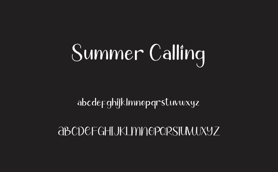 Summer Calling font