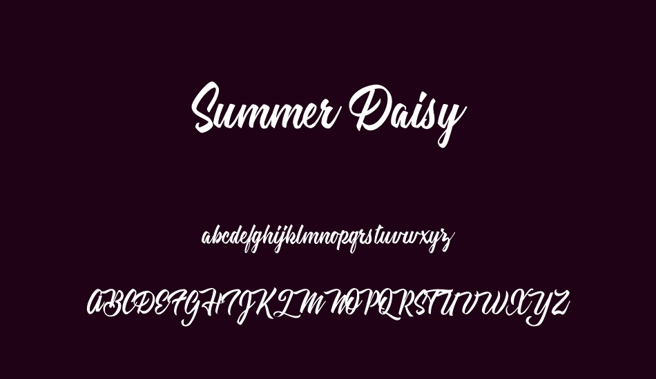 summer-daisy-personal-use font