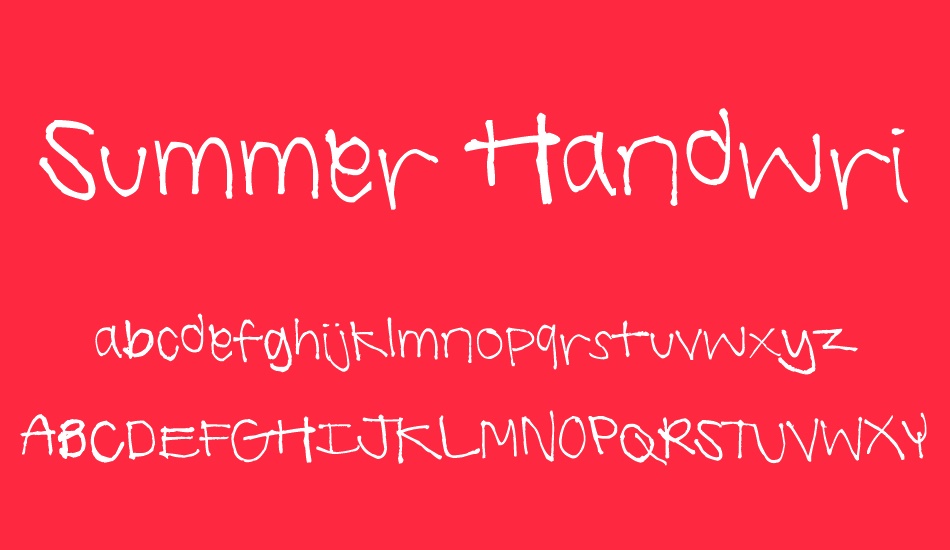summer-handwriting font