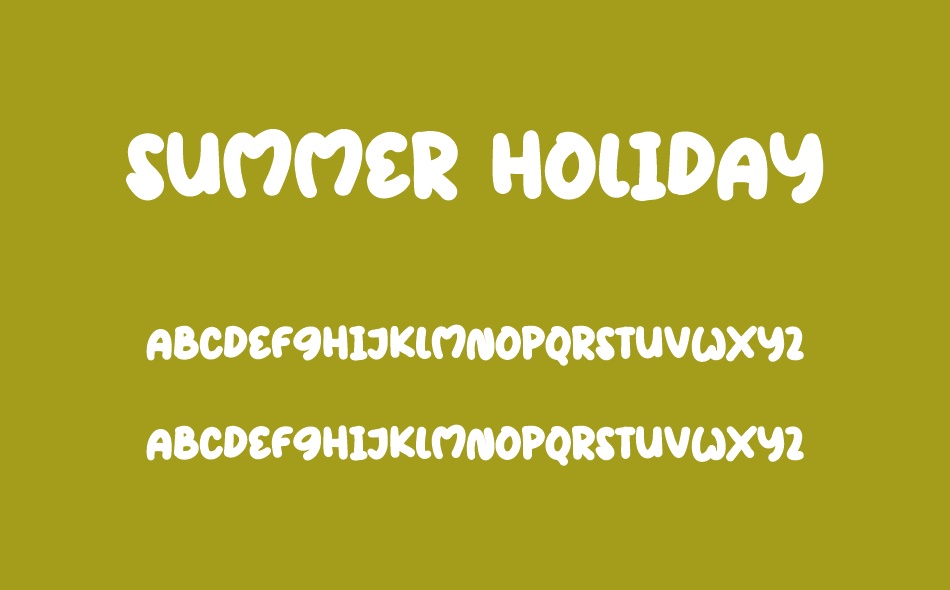 Summer Holiday font