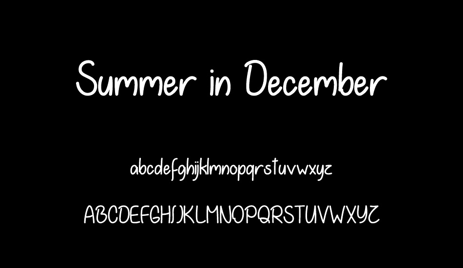 summer-in-december font