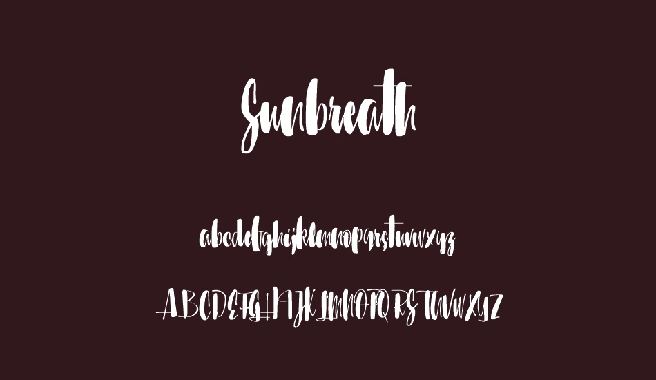 sunbreath font