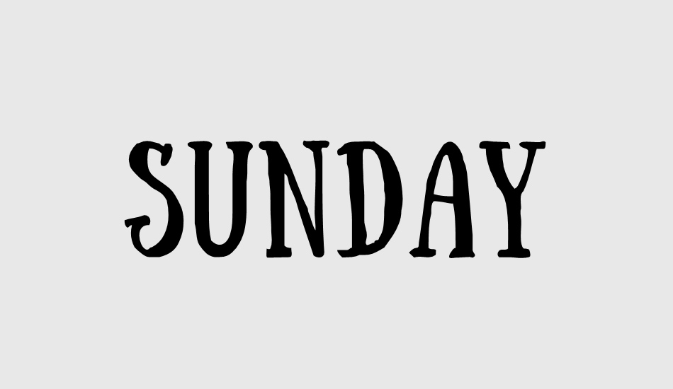 sunday font big