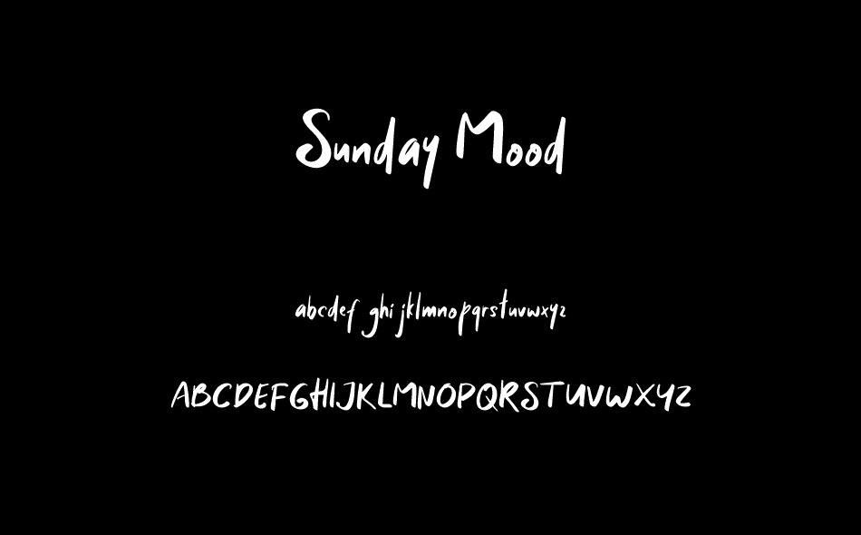Sunday Mood font