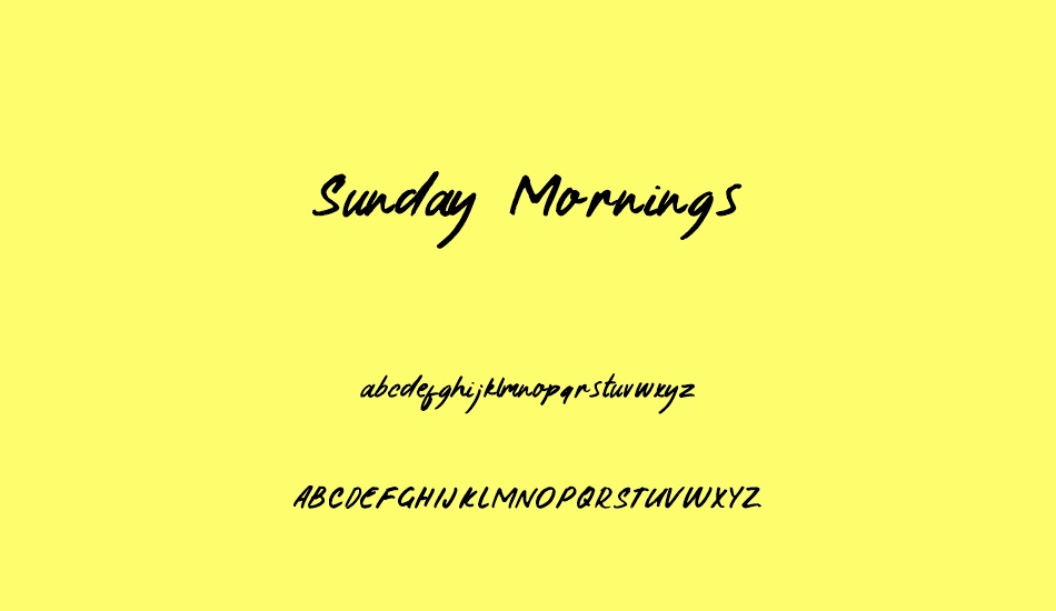 sunday-mornings font