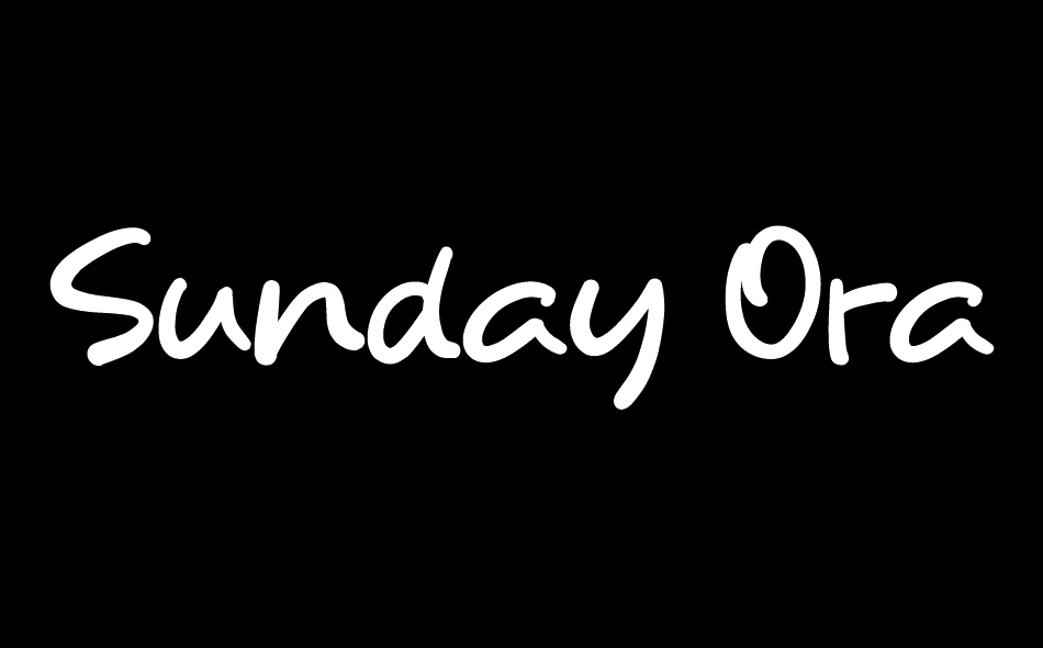 Sunday Orange font big