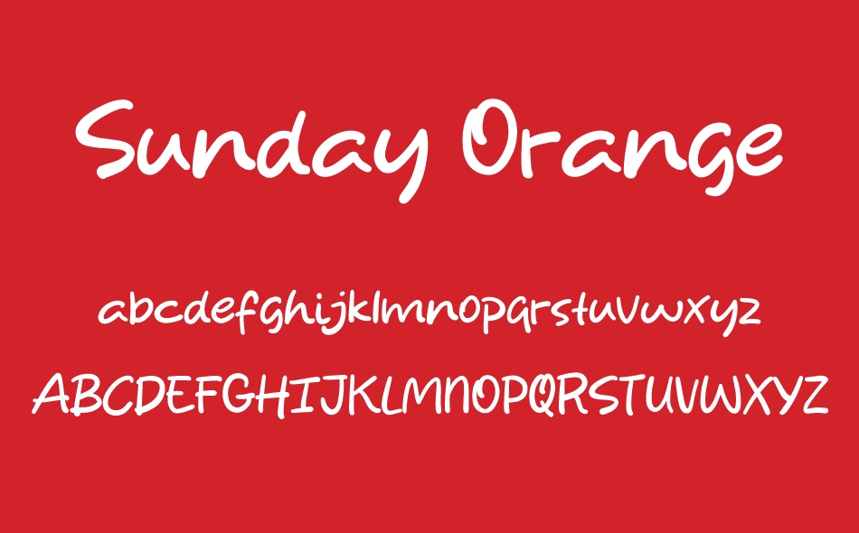Sunday Orange font