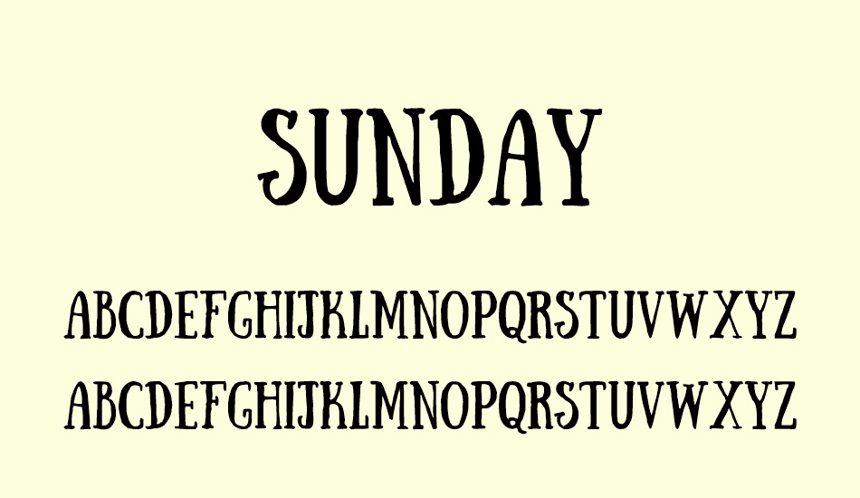 sunday font