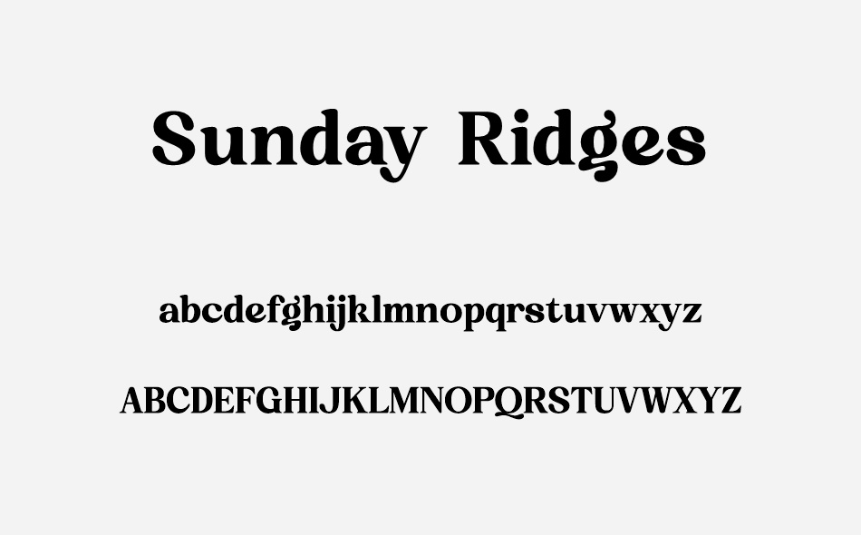 Sunday Ridges font