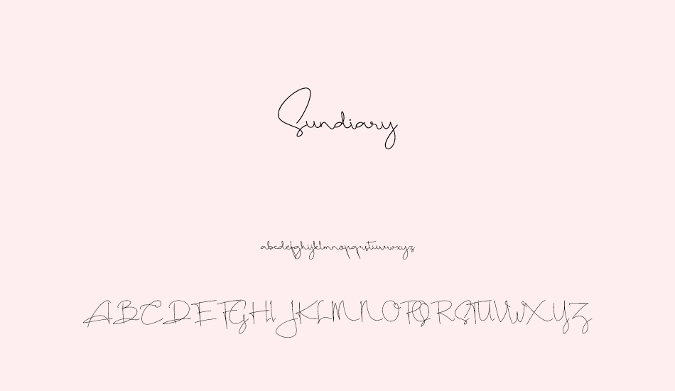 sundiary-demo font