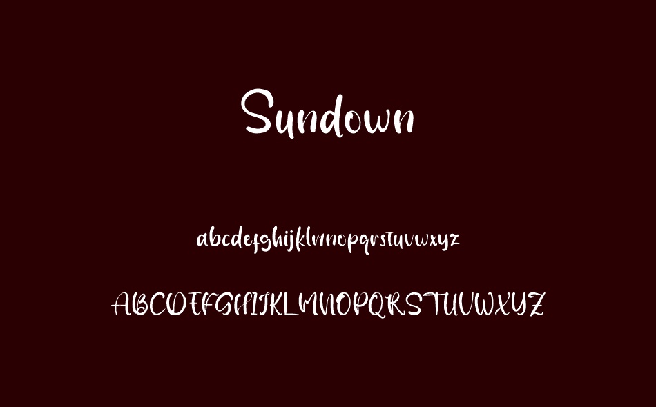 Sundown font