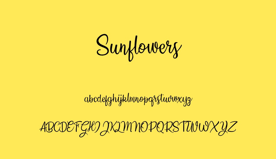 sunflowers font
