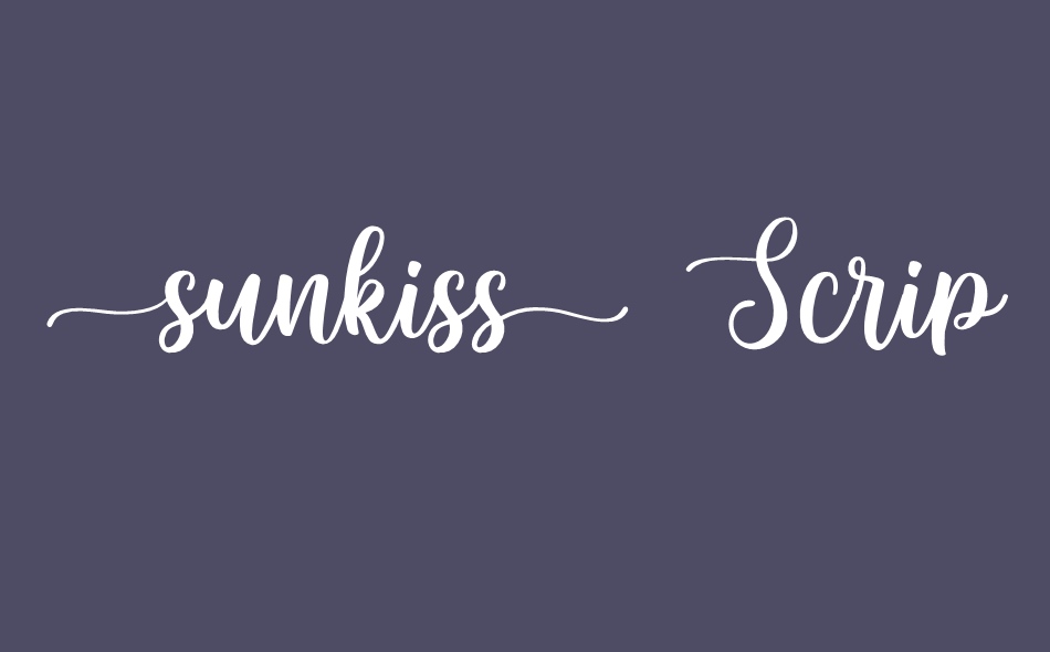 Sunkiss Script font big