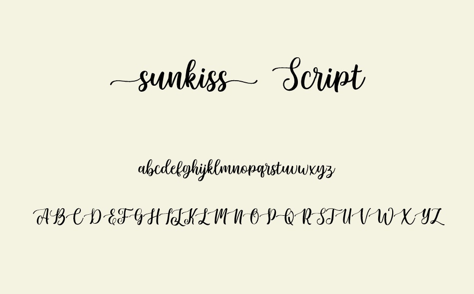 Sunkiss Script font