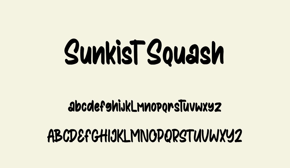 sunkist-squash font