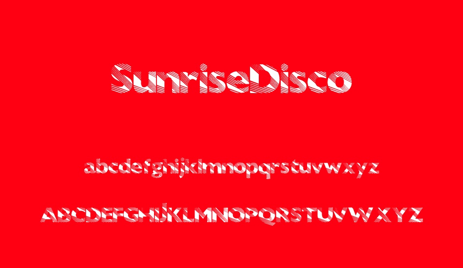 sunrisedisco font