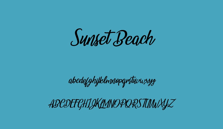 sunset-beach font