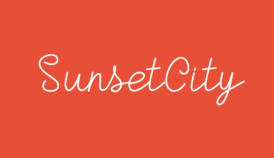 sunsetcity font big