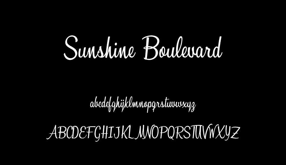 sunshine-boulevard-personal-use font