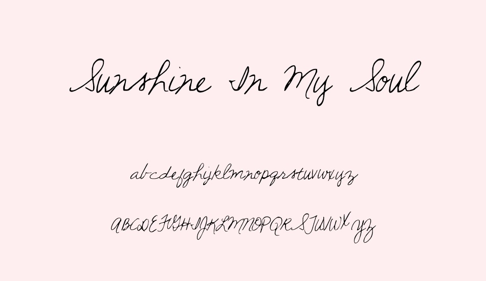 sunshine-ın-my-soul font