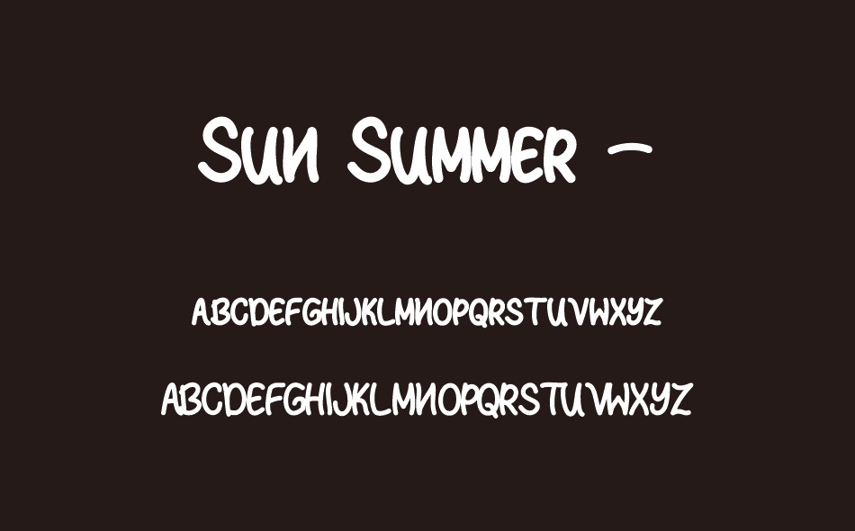 Sun Summer font