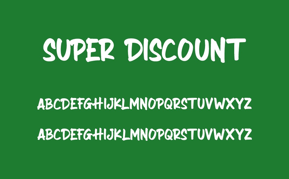 Super Discount font