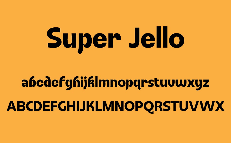 Super Jello font