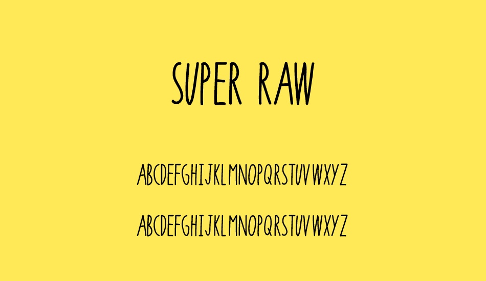 super-raw font
