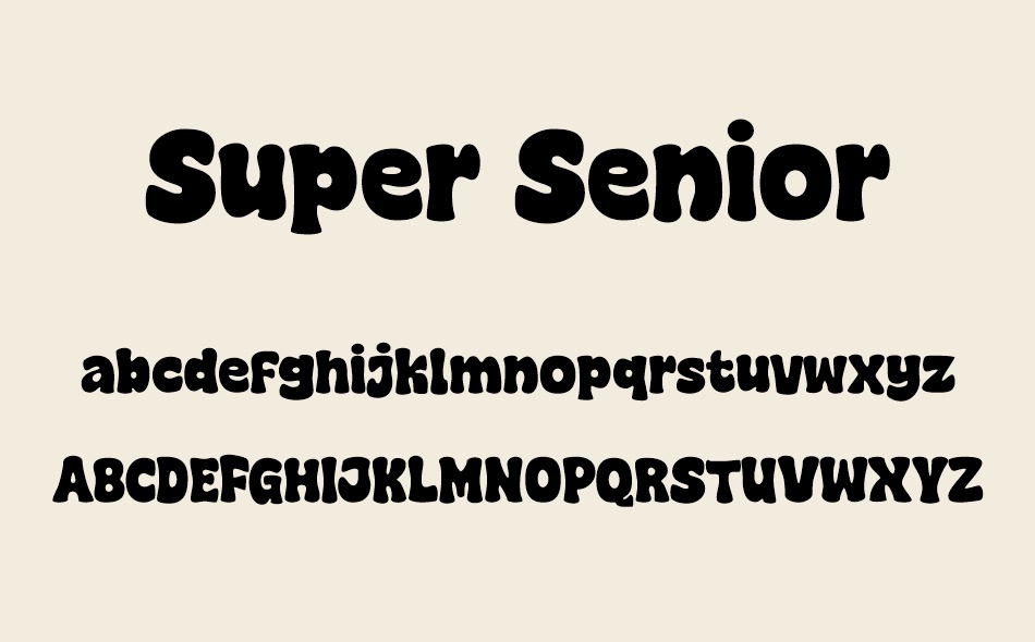 Super Senior font