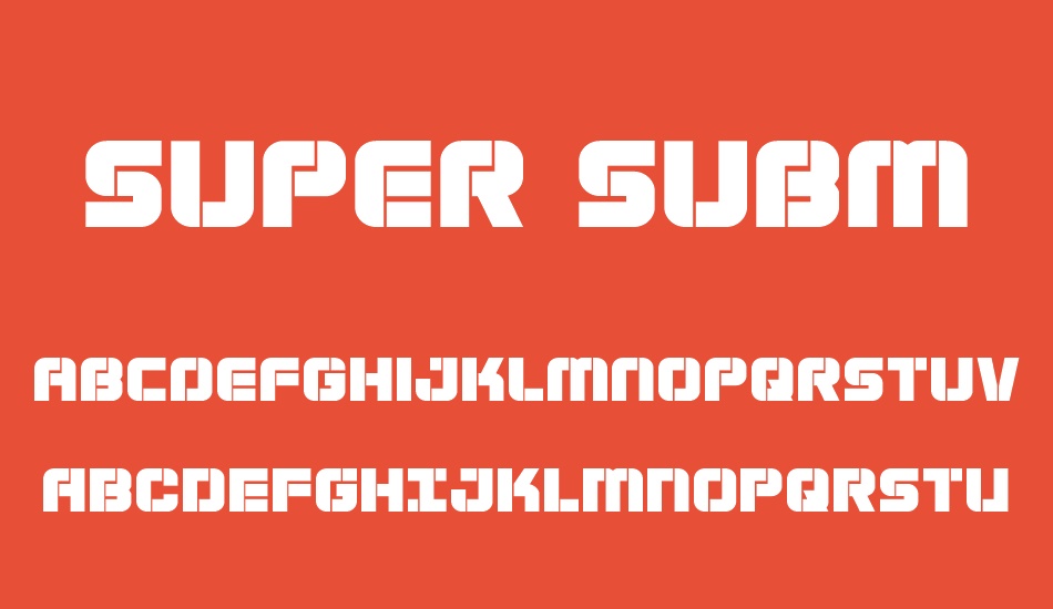 super-submarine font