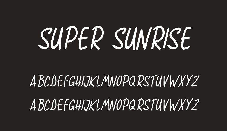 super-sunrise font