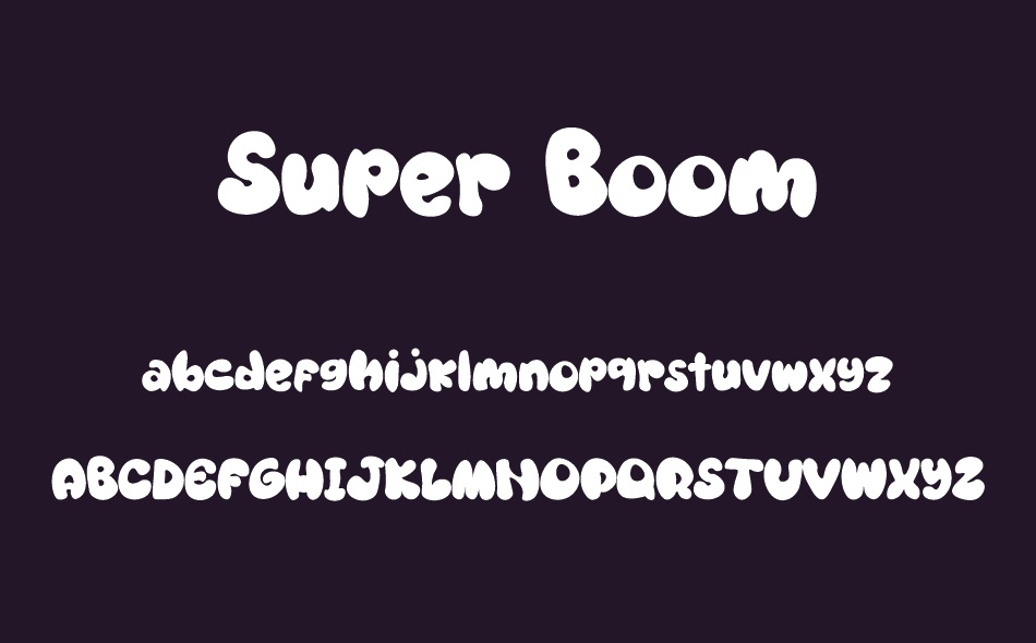 Super Boom font