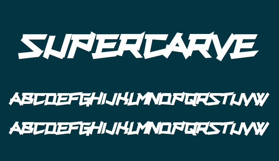 supercarver font