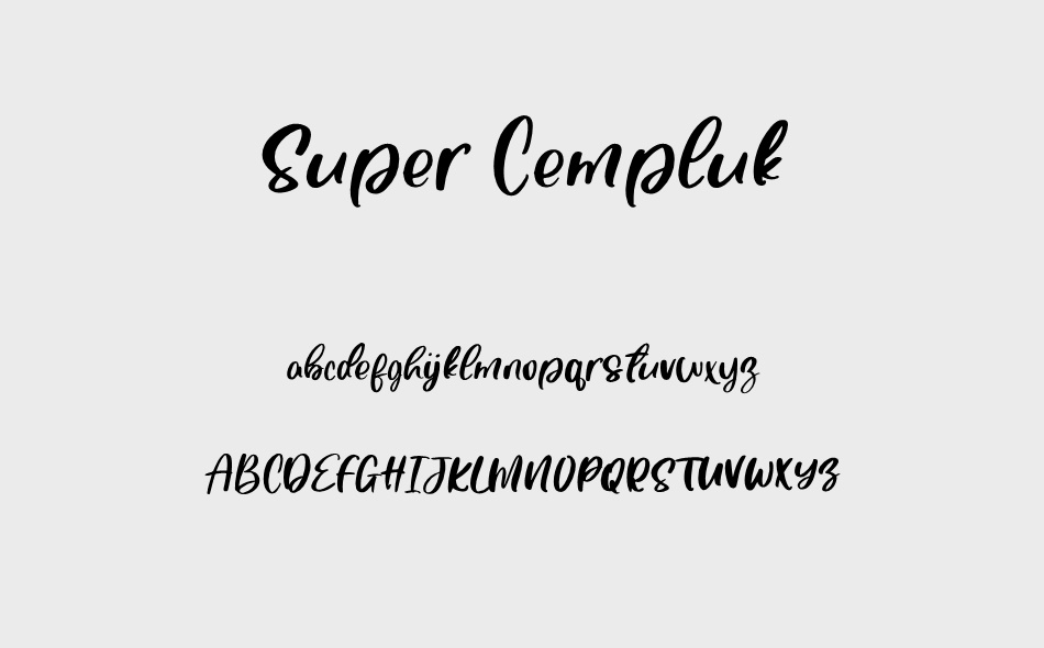 Super Cempluk font