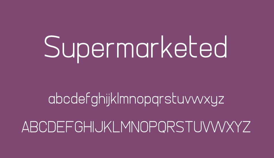 supermarketed font