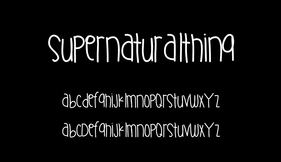 supernaturalthing font