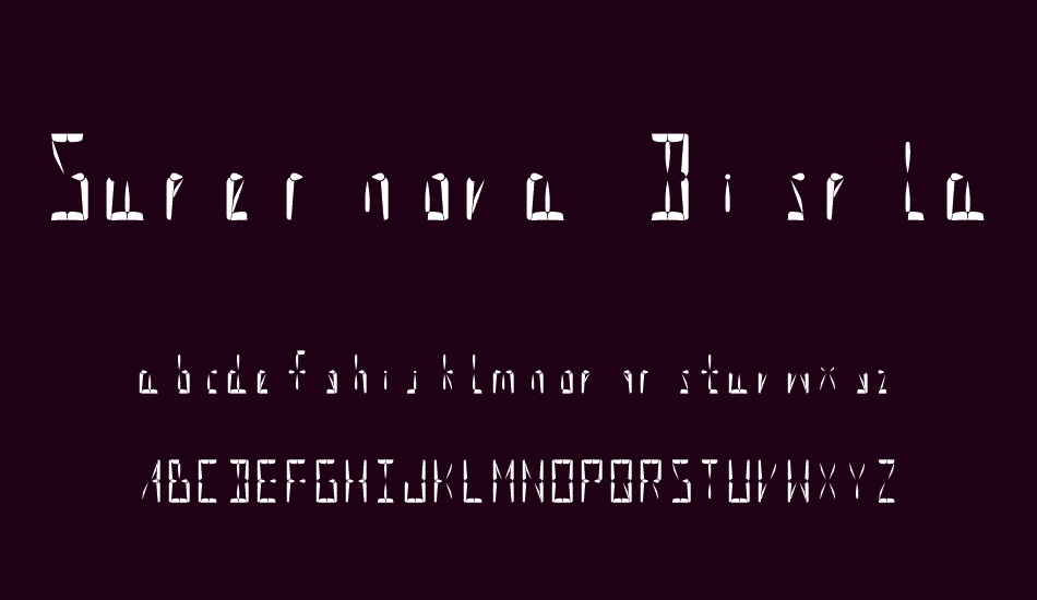 supernova-display font