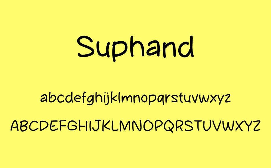 Suphand font