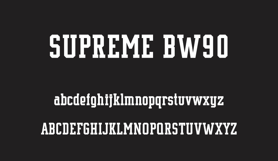 supreme-bw90 font
