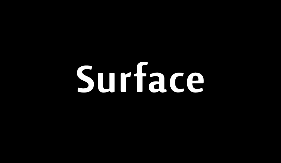 surface font big