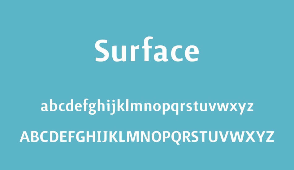 surface font