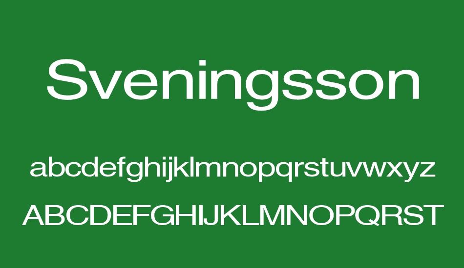 sveningsson font