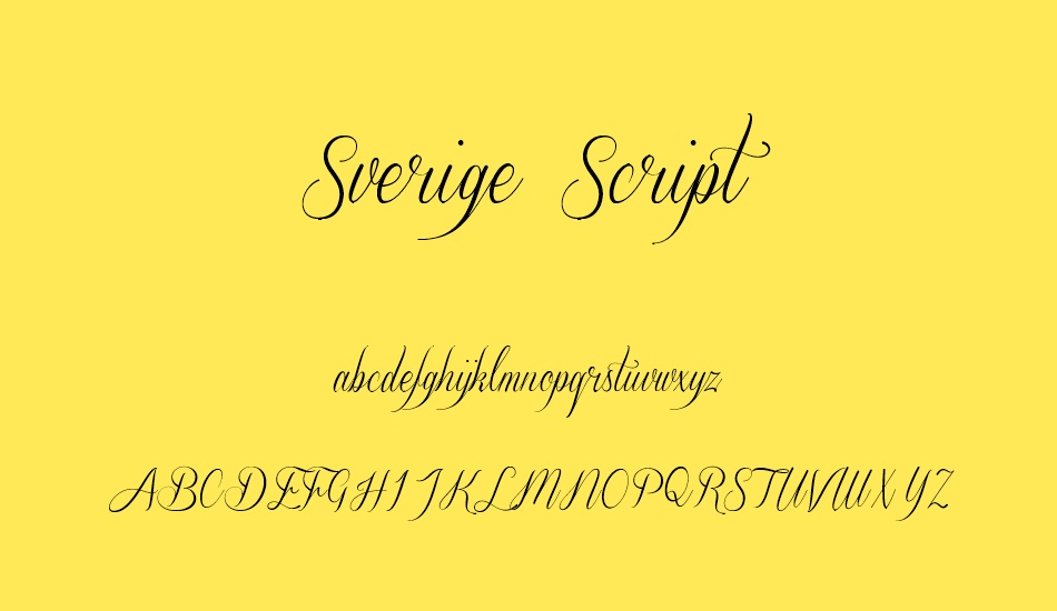 sverige-script-demo font