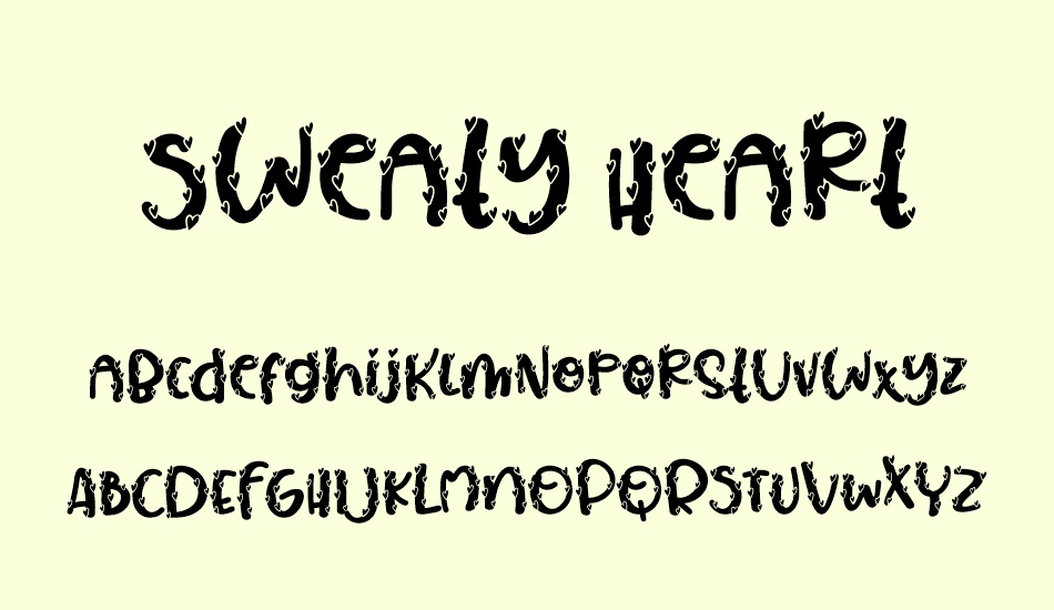sweaty-heart font
