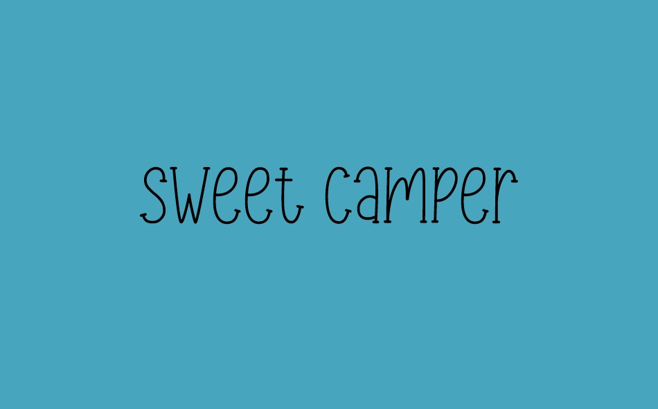 Sweet Camper font big